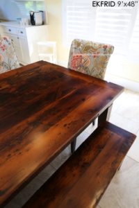 harvest table London Ontario, tables London, reclaimed wood tables Ontario, cottage furniture Ontario, reclaimed wood bench, custom tables Ontario, Gerald Reinink