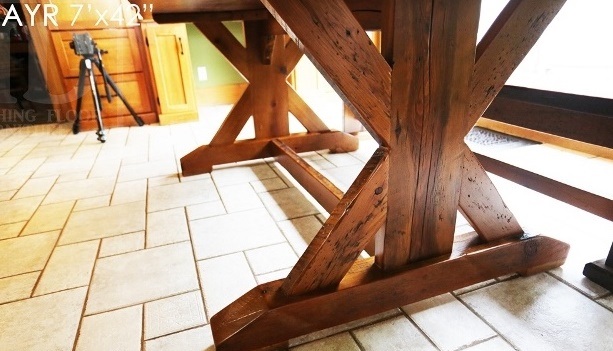 reclaimed wood table Ayr, Ontario, reclaimed wood tables Ontario, epoxy, threshing floor table, rustic table, old wood table, epoxy, Gerald Reinink