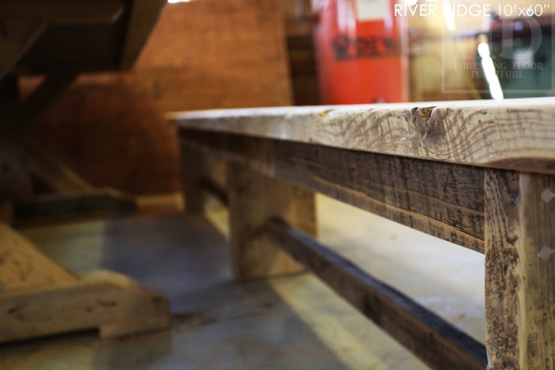 boardroom table, reclaimed wood furniture, Kitchener, Ontario Mennonite Furniture, Gerald Reinink, epoxy finish, custom tables Ontario