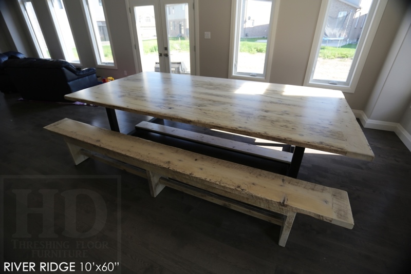 boardroom table, reclaimed wood furniture, Kitchener, Ontario Mennonite Furniture, Gerald Reinink, epoxy finish, custom tables Ontario
