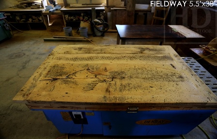 reclaimed wood tables Ontario, metal x base table, harvest tables Toronto, modern farmhouse, Gerald Reinink, distressed wood table