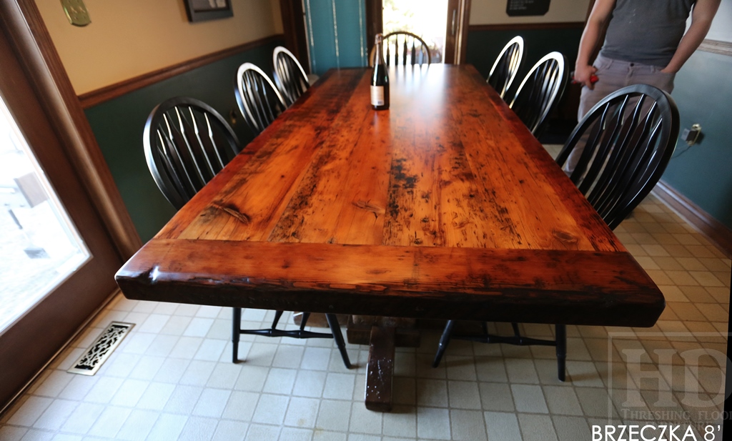 winery table, wine table, reclaimed wood tables Ontario, tables Niagara-on-the-Lake, epoxy, Gerald Reinink, waterproof table