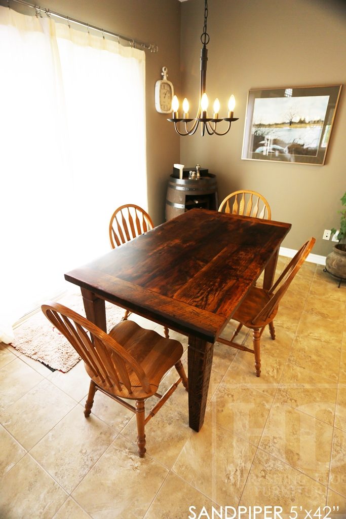 harvest tables Ontario, reclaimed wood tables London, Ontario mennonite furniture, solid wood furniture, London, custom table, cottage furniture Ontario, modern farmhouse, rustic wood table