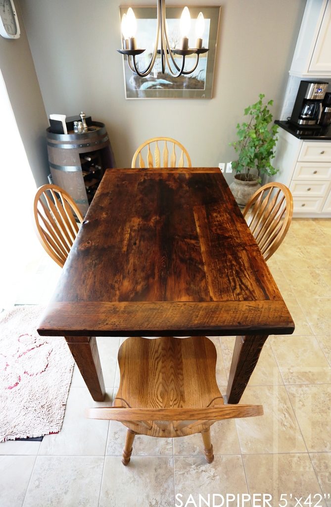 harvest tables Ontario, reclaimed wood tables London, Ontario mennonite furniture, solid wood furniture, London, custom table, cottage furniture Ontario, modern farmhouse, rustic wood table