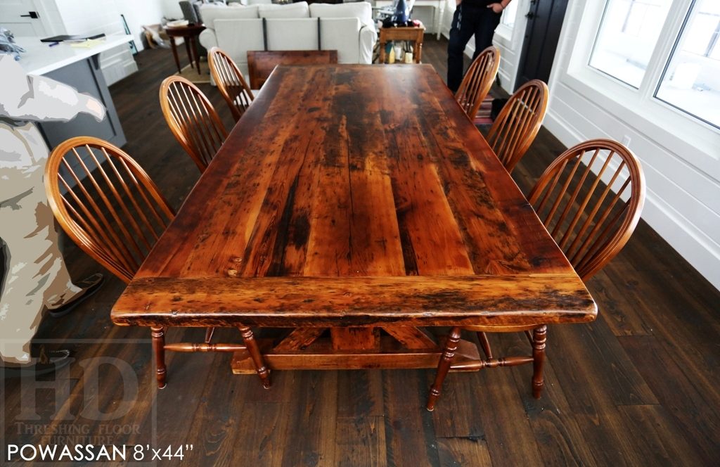 cottage table, northern Ontario, cottage country, epoxy, rustic wood table, rustic furniture, cottage tables Ontario, HD Threshing, barnwood table, Gerald Reinink, solid wood table, mennonite furniture, custom furniture Ontario, Muskoka furniture