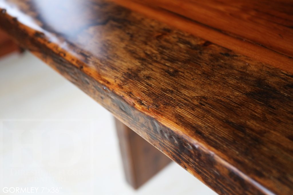 reclaimed wood table Toronto, Mennonite Furniture Ontario, harvest tables Toronto, farmhouse table, epoxy finish, rustic wood table, rustic furniture, hemlock, solid wood furniture, Ontario pioneer history