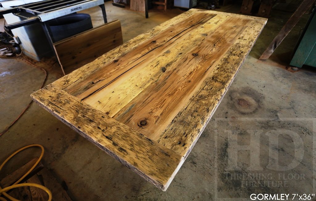 reclaimed wood table Toronto, Mennonite Furniture Ontario, harvest tables Toronto, farmhouse table, epoxy finish, rustic wood table, rustic furniture, hemlock, solid wood furniture, Ontario pioneer history