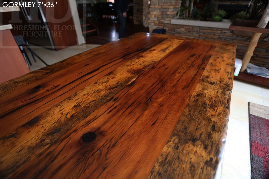 7′ Reclaimed Wood Farmhouse Table for Toronto Home | Blog