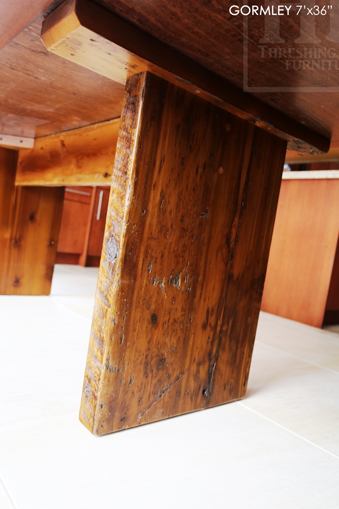 7′ Reclaimed Wood Farmhouse Table for Toronto Home | Blog
