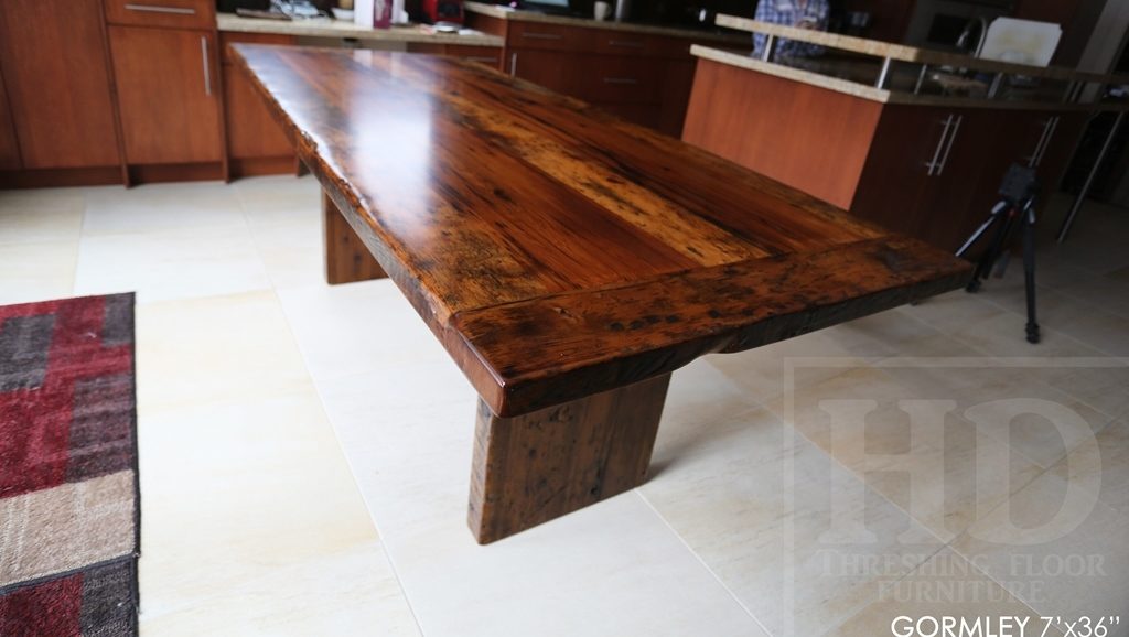 reclaimed wood table Toronto, Mennonite Furniture Ontario, harvest tables Toronto, farmhouse table, epoxy finish, rustic wood table, rustic furniture, hemlock, solid wood furniture, Ontario pioneer history