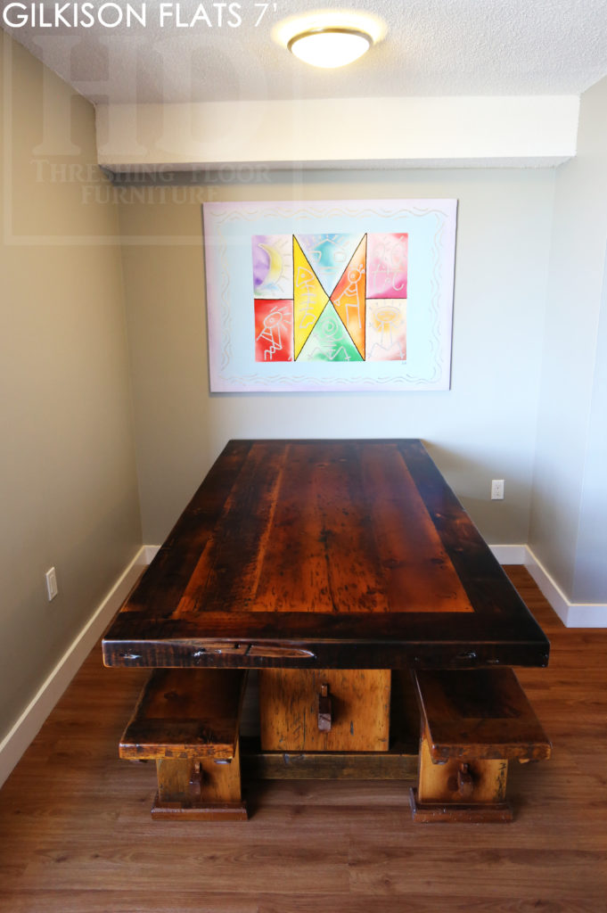 reclaimed wood tables Ontario, rustic wood furniture, HD Threshing, barnwood table, custom table, distressed wood table, farmhouse table, country style table
