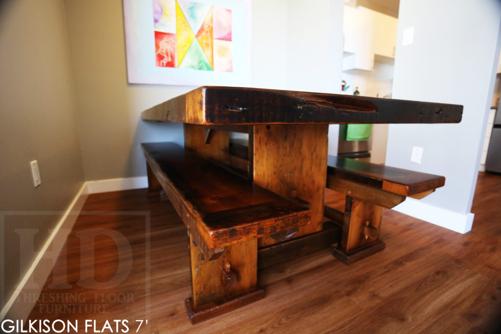 reclaimed wood tables Ontario, rustic wood furniture, HD Threshing, barnwood table, custom table, distressed wood table, farmhouse table, country style table