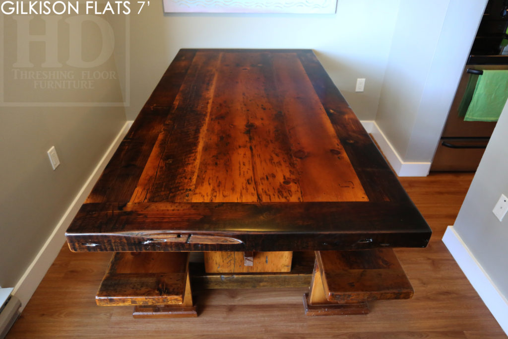 reclaimed wood tables Ontario, rustic wood furniture, HD Threshing, barnwood table, custom table, distressed wood table, farmhouse table, country style table