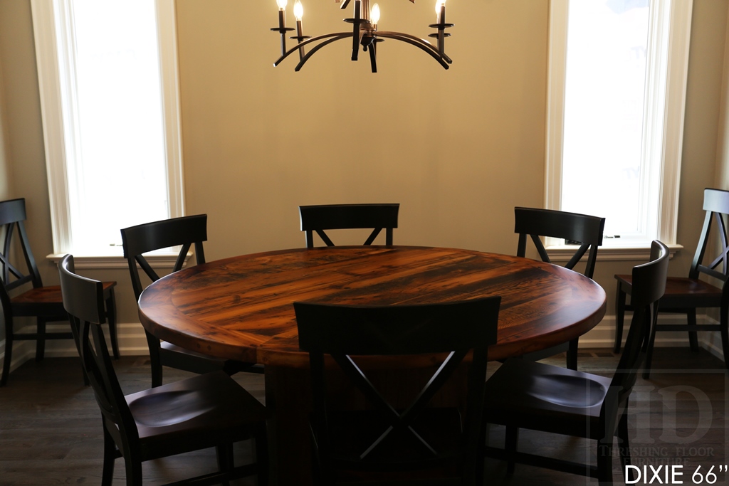 Reclaimed Wood Round Table & Chairs for Mississauga Home | Blog