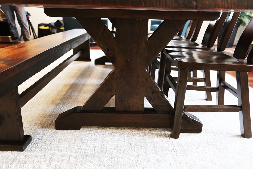 reclaimed wood table, epoxy finish, London, Ontario, farmhouse table, mennonite built chairs, HD Threshing