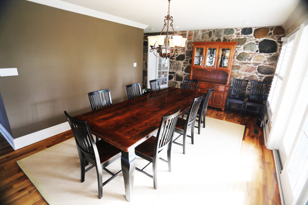 rustic furniture embro, reclaimed wood dining table, harvest table, Ontario, Embro, wormy maple chairs, epoxy, resin, rustic furniture Ontario, reclaimed harvest table, epoxy, HD Threshing, mennonite furniture embro, custom harvest table ontario, cottage style table, modern farmhouse table, Gerald Reinink