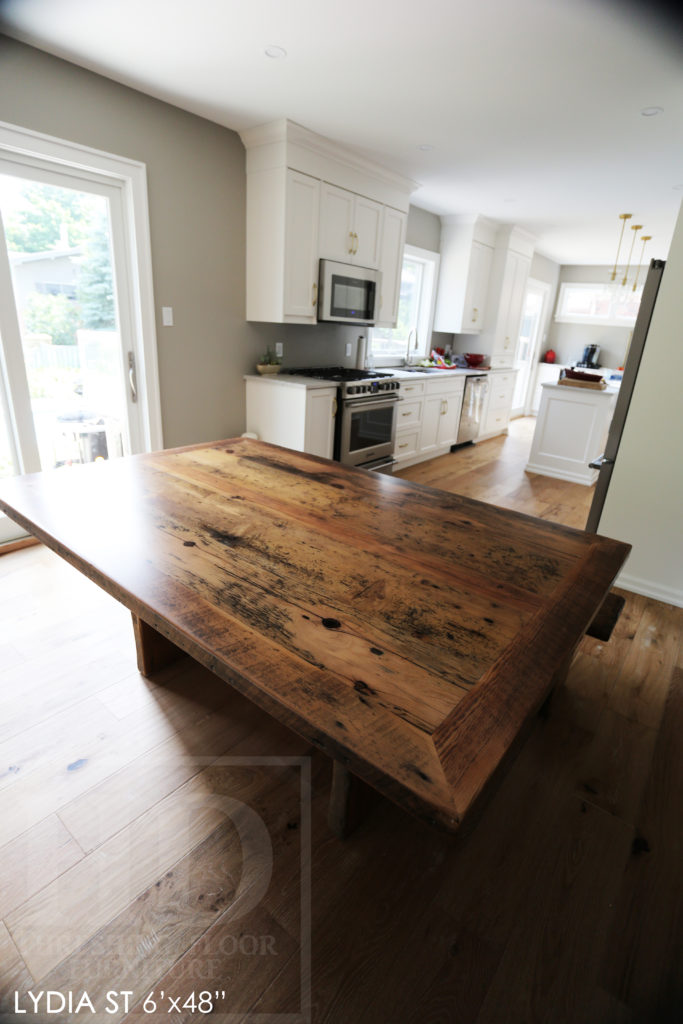 reclaimed wood furniture Simcoe, HD Threshing, rustic wood table, Ontario Mennonite Furniture, solid wood table, epoxy finish, resin, barnwood furniture, grey, gray, farmhouse table, harvest tables Toronto, Gerald Reinink