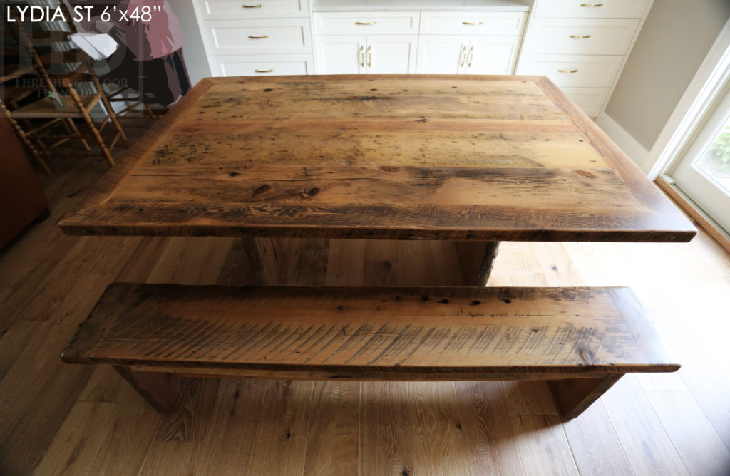 reclaimed wood furniture Simcoe, HD Threshing, rustic wood table, Ontario Mennonite Furniture, solid wood table, epoxy finish, resin, barnwood furniture, grey, gray, farmhouse table, harvest tables Toronto, Gerald Reinink