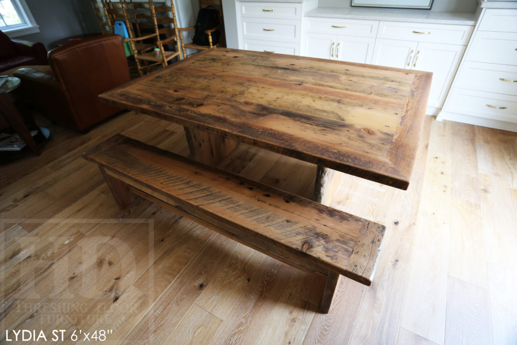 reclaimed wood furniture Simcoe, HD Threshing, rustic wood table, Ontario Mennonite Furniture, solid wood table, epoxy finish, resin, barnwood furniture, grey, gray, farmhouse table, harvest tables Toronto, Gerald Reinink