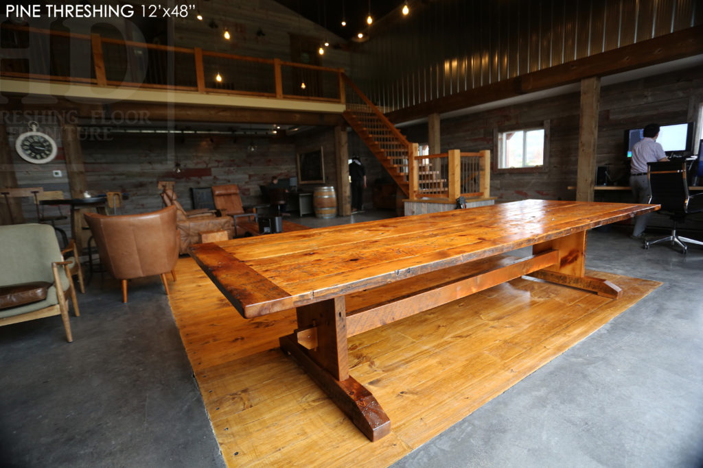 rustic furniture, rustic boardroom table, reclaimed pine table, rustic conference table, farmhouse style boardroom table, boardroom table ontario, boardroom table, distressed wood boardroom table, reclaimed wood table no epoxy, hd threshing boardroom table, solid wood table, mennonite furniture Ontario, unique boardroom table, barnwood boardroom table, rustic furniture toronto