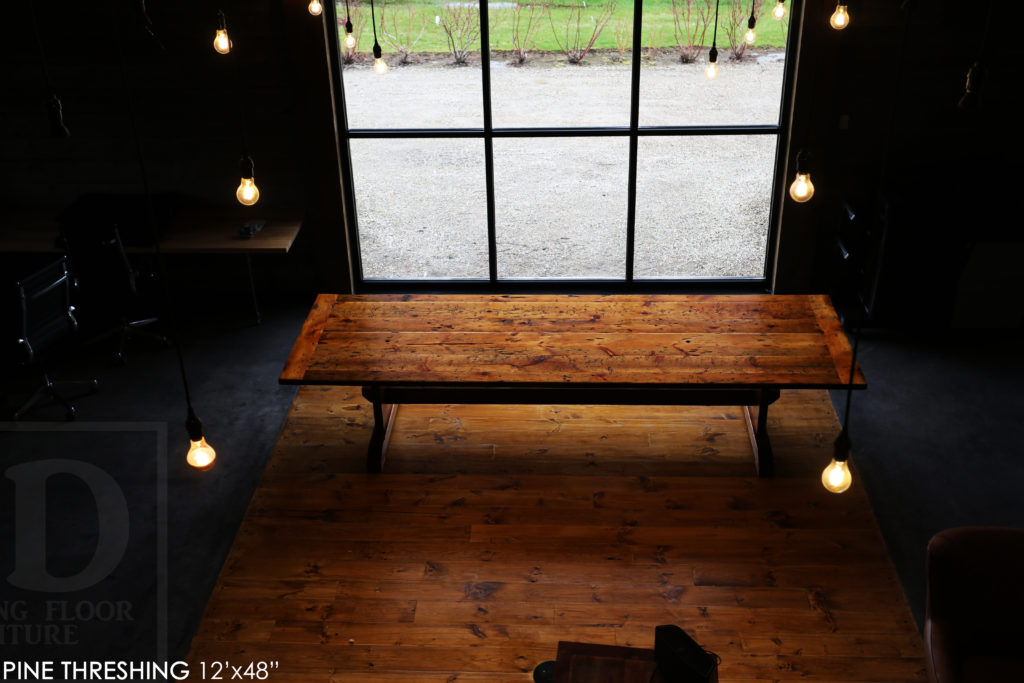 rustic furniture, rustic boardroom table, reclaimed pine table, rustic conference table, farmhouse style boardroom table, boardroom table ontario, boardroom table, distressed wood boardroom table, reclaimed wood table no epoxy, hd threshing boardroom table, solid wood table, mennonite furniture Ontario, unique boardroom table, barnwood boardroom table, rustic furniture toronto