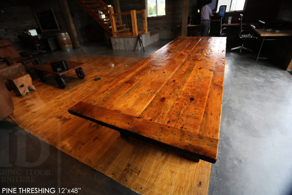 rustic furniture, rustic boardroom table, reclaimed pine table, rustic conference table, farmhouse style boardroom table, boardroom table ontario, boardroom table, distressed wood boardroom table, reclaimed wood table no epoxy, hd threshing boardroom table, solid wood table, mennonite furniture Ontario, unique boardroom table, barnwood boardroom table, rustic furniture toronto