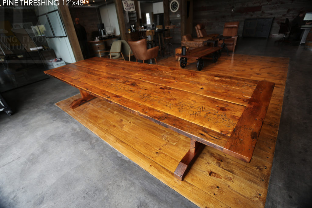 rustic furniture, rustic boardroom table, reclaimed pine table, rustic conference table, farmhouse style boardroom table, boardroom table ontario, boardroom table, distressed wood boardroom table, reclaimed wood table no epoxy, hd threshing boardroom table, solid wood table, mennonite furniture Ontario, unique boardroom table, barnwood boardroom table, rustic furniture toronto