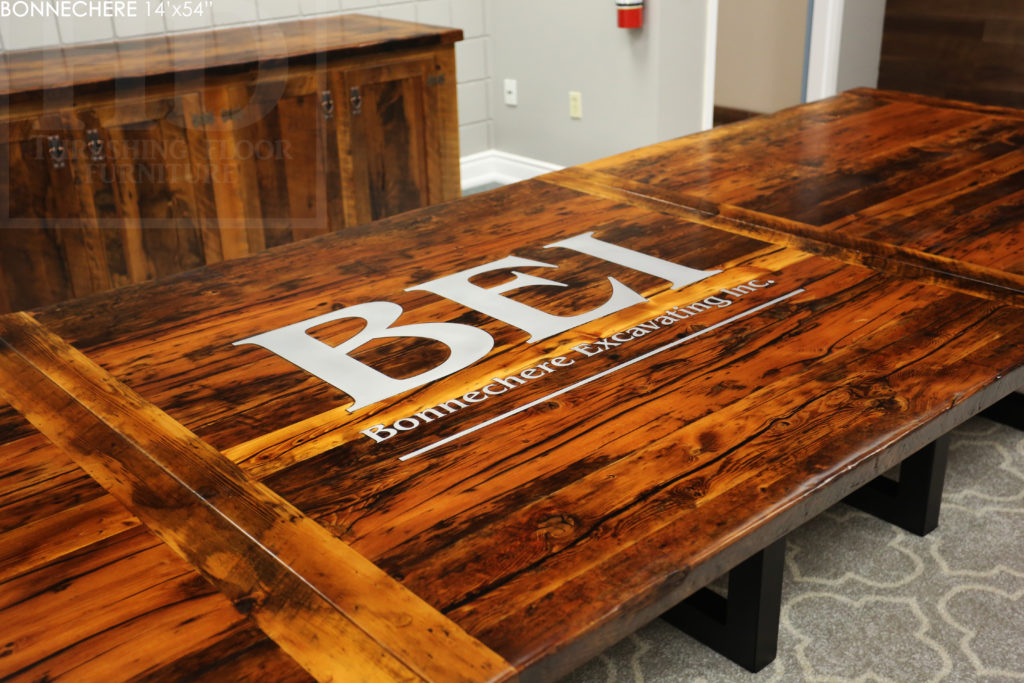 boardroom table Ontario, reclaimed wood boardroom table, distressed wood boardroom table, boardroom table Renfrew, furniture Renfrew, rustic furniture Renfrew, epoxy, resin, metal base boardroom table, solid wood boardroom table, mennonite furniture renfrew, solid wood furniture renfrew, rustic furniture ontario, hemlock table, hemlock barnwood, gerald reinink, hd threshing floor furniture