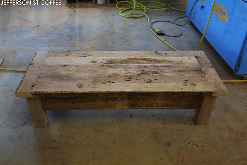 reclaimed wood coffee table, rustic wood coffee table, distressed wood coffee table, epoxy finish, cottage coffee table, farmhouse coffee table