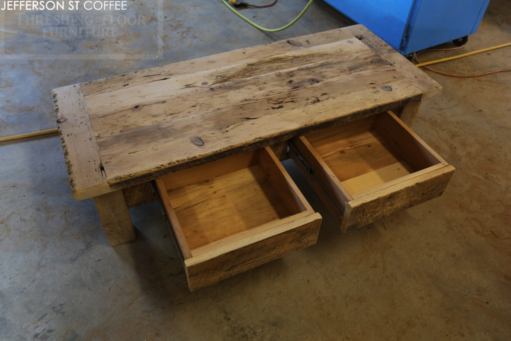 reclaimed wood coffee table, rustic wood coffee table, distressed wood coffee table, epoxy finish, cottage coffee table, farmhouse coffee table