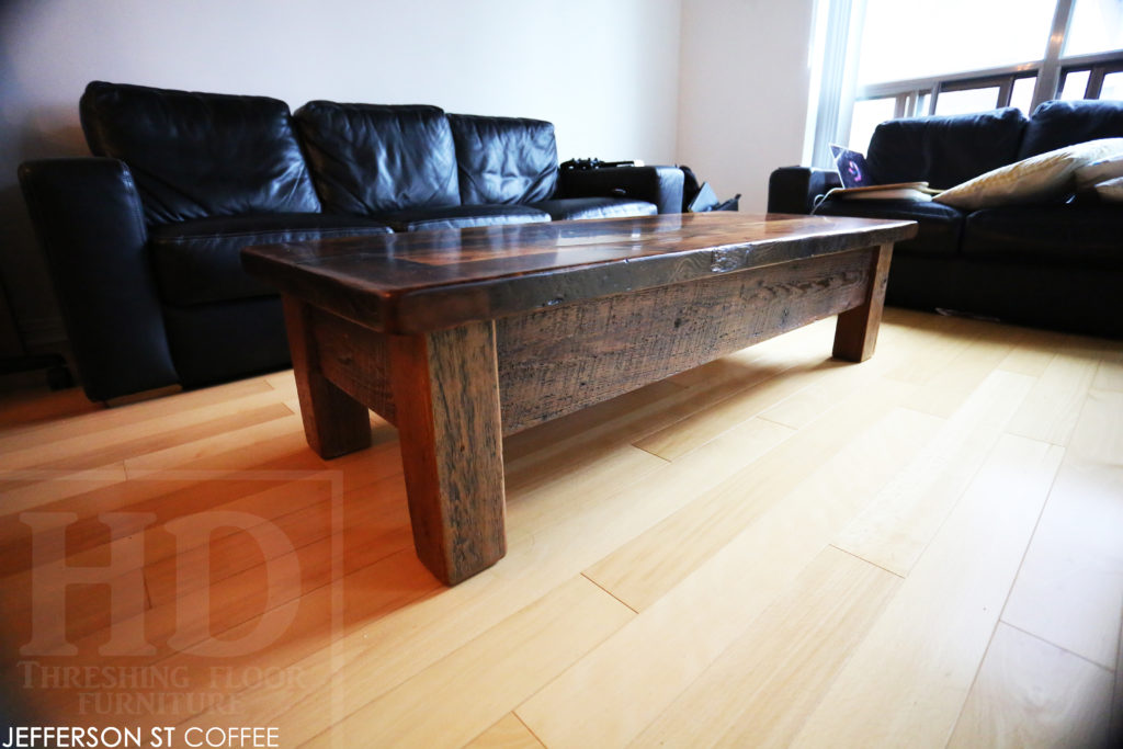 reclaimed wood coffee table, rustic wood coffee table, distressed wood coffee table, epoxy finish, cottage coffee table, farmhouse coffee table