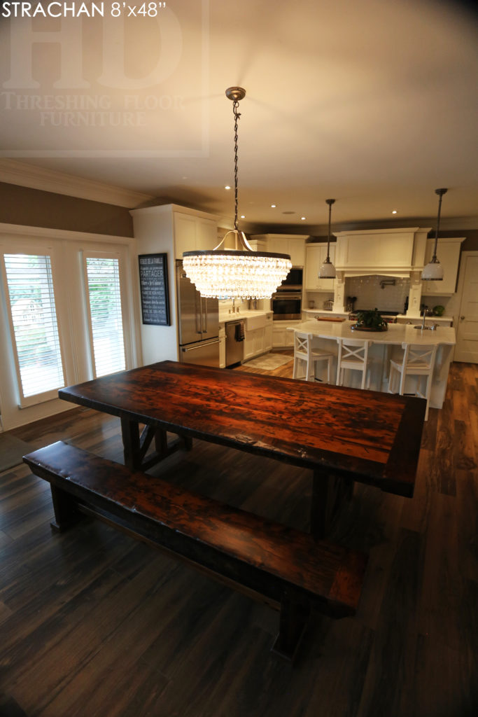 reclaimed wood table, custom table, rustic wood table, barnwood table, epoxy finish, rustic furniture Ontario, cottage furniture Ontario, farmhouse table, solid wood table, Gerald Reinink