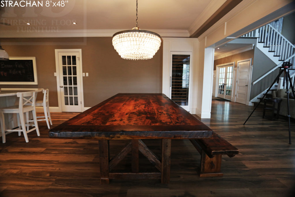 reclaimed wood table, custom table, rustic wood table, barnwood table, epoxy finish, rustic furniture Ontario, cottage furniture Ontario, farmhouse table, solid wood table, Gerald Reinink