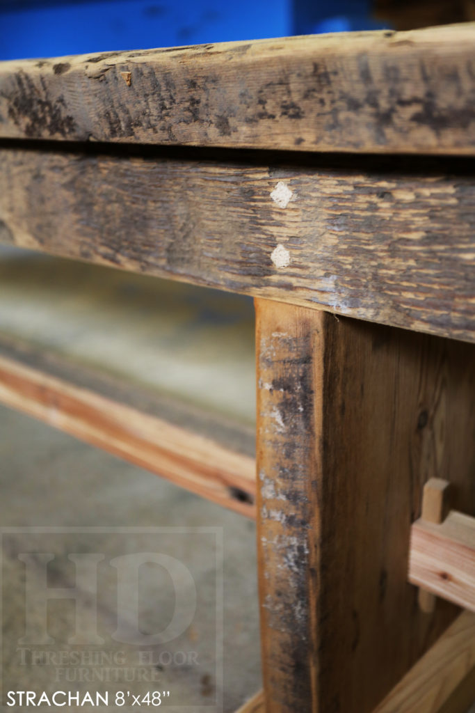 reclaimed wood table, custom table, rustic wood table, barnwood table, epoxy finish, rustic furniture Ontario, cottage furniture Ontario, farmhouse table, solid wood table, Gerald Reinink