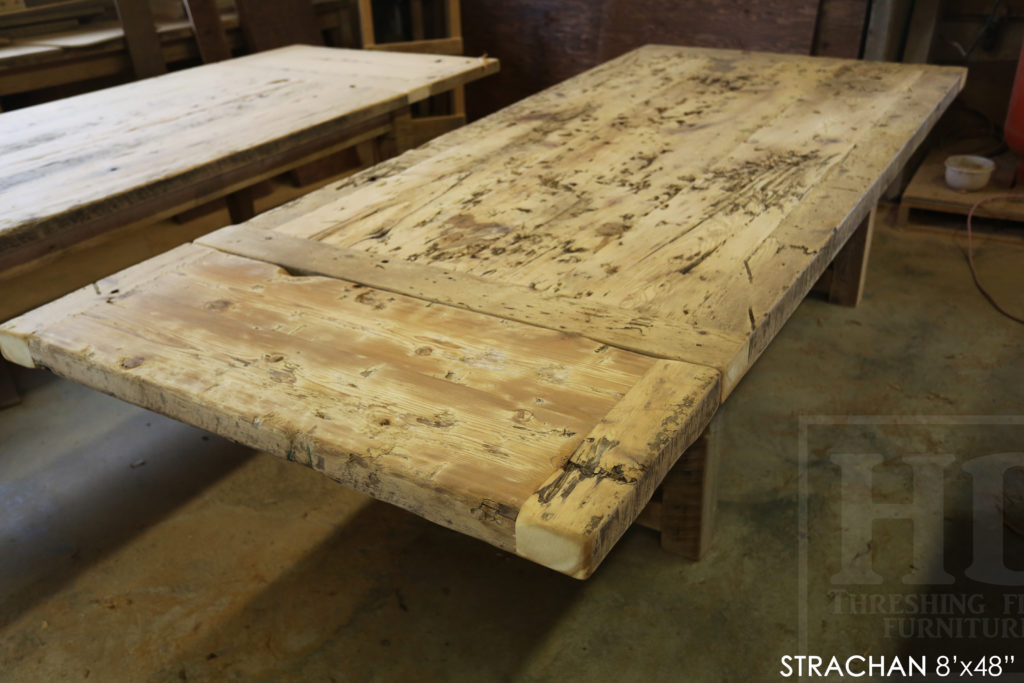 reclaimed wood table, custom table, rustic wood table, barnwood table, epoxy finish, rustic furniture Ontario, cottage furniture Ontario, farmhouse table, solid wood table, Gerald Reinink