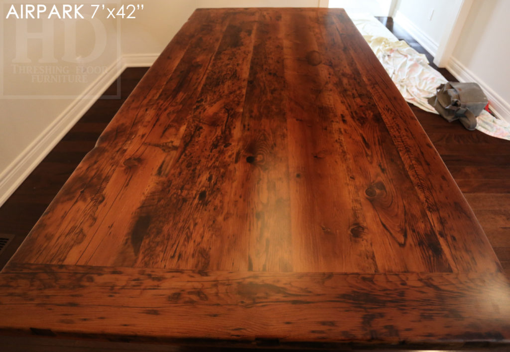 rustic furniture Grimsby, Ontario made table, custom table Ontario, reclaimed wood tables Ontario, epoxy, resin, rustic furniture, sawbuck, threshing table, hemlock table, rustic farmhouse table, cottage style table. recycled wood table, distressed wood table, mennonite furniture grimsby, Gerald Reinink