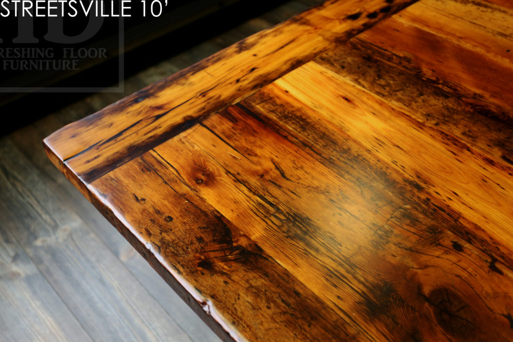 custom boardroom table, reclaimed wood boardroom table, reclaimed wood conference table, boardroom table Toronto, boardroom table Ontario, rustic boardroom table, wood boardroom table, mennonite furniture, epoxy, resin, solid wood boardroom table, Gerald Reinink, HD Threshing Floor Furniture