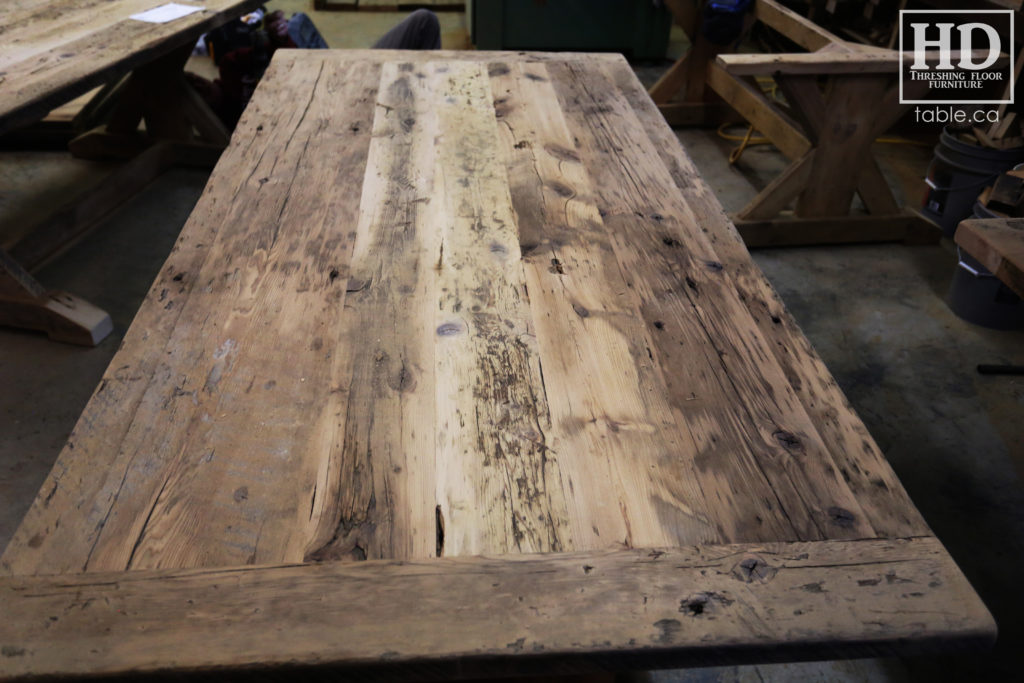 unfinished reclaimed wood top
