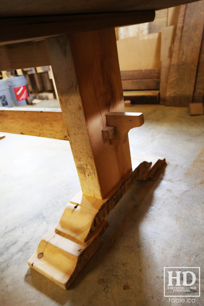 reclaimed wood table, unfinished table, gerald reinink, trestle table