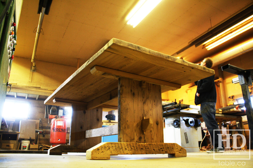 reclaimed wood table, unfinished table, gerald reinink