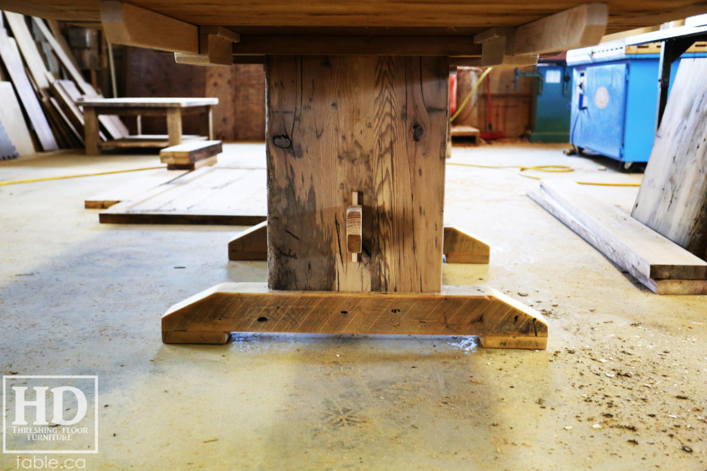 reclaimed wood table, unfinished table, gerald reinink, trestle table