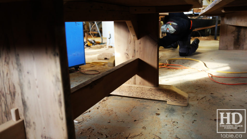 reclaimed wood table, unfinished table, gerald reinink, trestle table