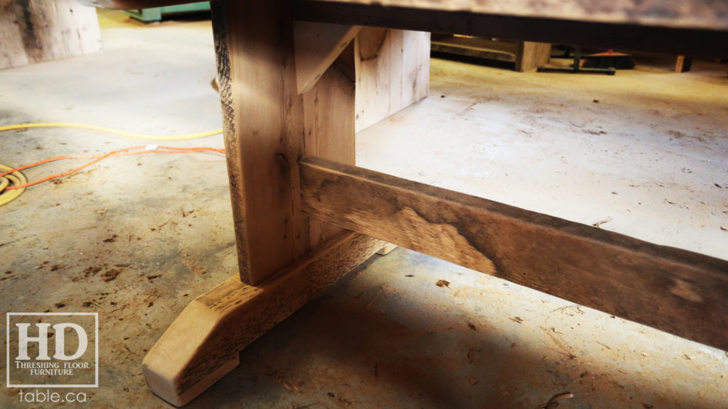 reclaimed wood table, unfinished table, gerald reinink, trestle table