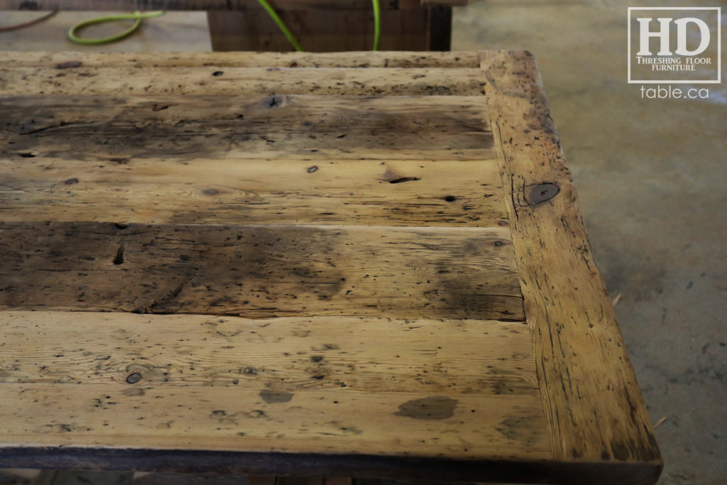 reclaimed wood table, unfinished table, gerald reinink, trestle table