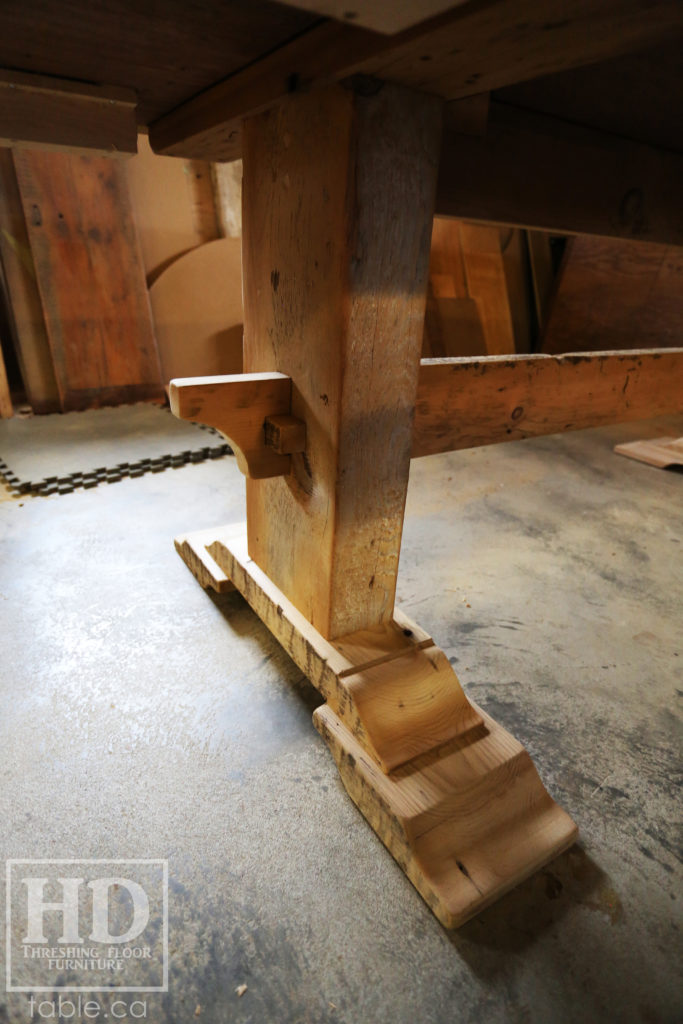 reclaimed wood table, unfinished table, gerald reinink, trestle table