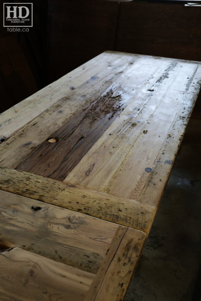 reclaimed wood table, unfinished table, gerald reinink, trestle table