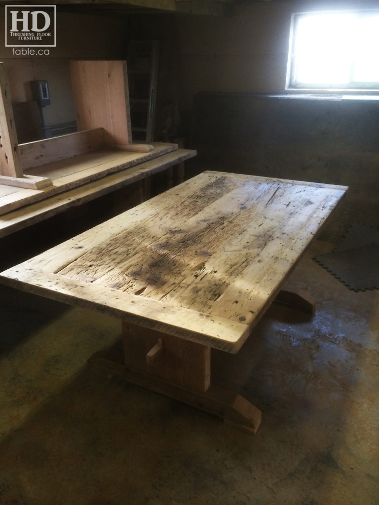 reclaimed wood table, unfinished table, gerald reinink