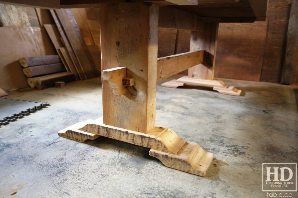 reclaimed wood table, unfinished table, gerald reinink, trestle table