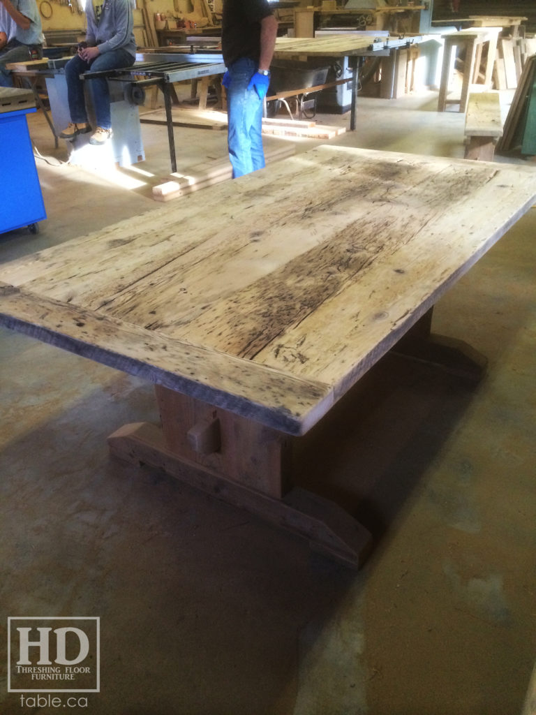 reclaimed wood table, unfinished table, gerald reinink