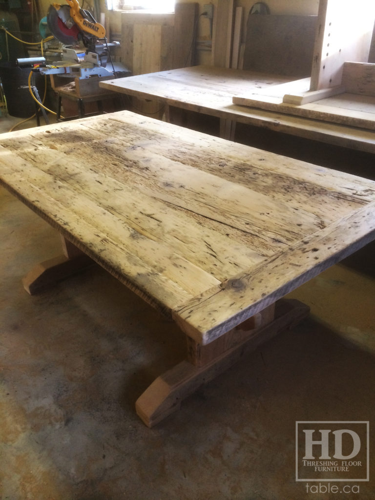 reclaimed wood table, unfinished table, gerald reinink